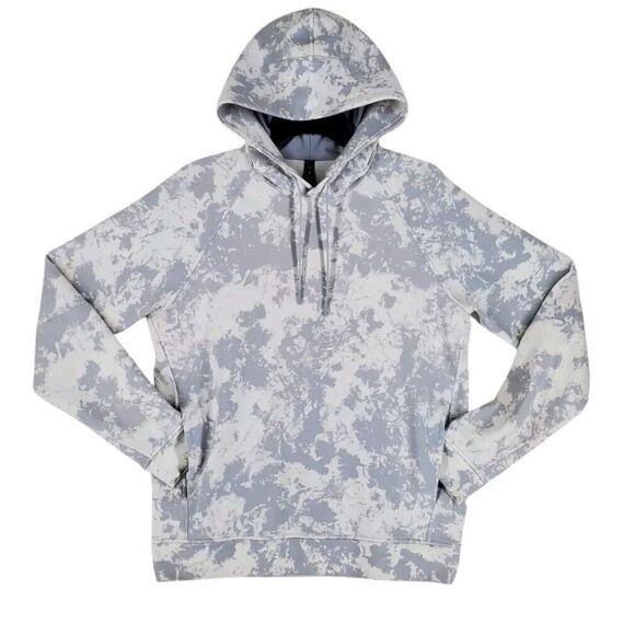 lululemon athletica Other - Lululemon City Sweat Pullover Hoodie Mens M Gray White Tie Dye Drawstring